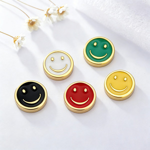 ลูกปัดหน้ายิ้มสแตนเลสขนาด 5 มม. สีผสม สำหรับทำสร้อยคอ สร้อยข้อมือ อุปกรณ์ทำเครื่องประดับ - Product Image 3