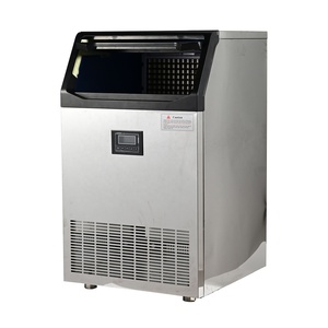 Mesin Pembuat Es Komersial Stainless Steel di Bawah Meja, Berdiri Sendiri, 220V, Otomatis, dengan Fitur Pembersihan Otomatis - Product Image 1