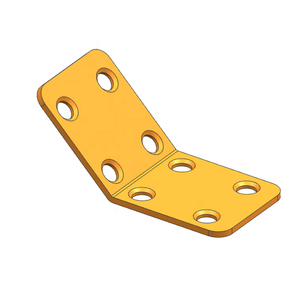 Support d'angle <span class=keywords><strong>en</strong></span> <span class=keywords><strong>acier</strong></span> <span class=keywords><strong>galvanisé</strong></span> A-058, 120 degrés, jaune, pour connecteur de bois, type égal, conforme aux normes ASTM, ANSI, JIS - Product Image 2