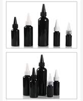 10ml 20ml 30ml 50ml 100ml bouteille en PET noir avec capuchon torsadé couvercle de bec