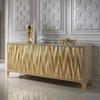 Buffet de style moderne en bois doré, style villa italienne, luxe léger, haut de gamme, pour restaurant
