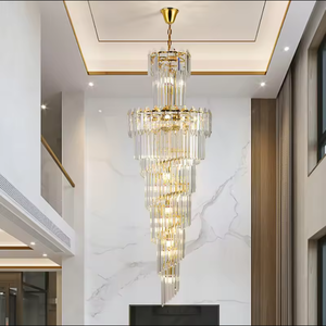 Precio de fábrica iluminación interior salón sala de estar techo moderno oro lujo K9 araña de cristal - Product Image 2