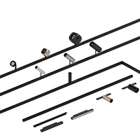 Projecteur LED Commercial 48V sur Rail, Corps en Aluminium Moderne, Connecteur Magnétique Linéaire, Accessoires d'Éclairage sur Rail