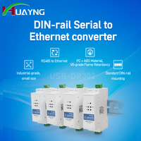 Convertidor de Riel DIN USR-DR302 RS485 RJ45 TCP/IP, Compatible con Modbus Gateway, Transmisión Transparente Bidireccional, Telecomunicaciones