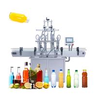 Remplisseuse de pâte liquide à 4 têtes BRENU | Système d'embouteillage d'eau et de jus avec capsulage automatique et contrôle intelligent