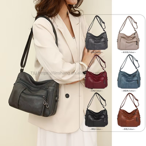 Retro Fashion PU Large-Capacity Multi-Compartment Single <b>Strap</b> Mom Bag for Middle-Aged Elderly Women <b>Shoulder</b> Crossbody Tanjing - Product Image 2