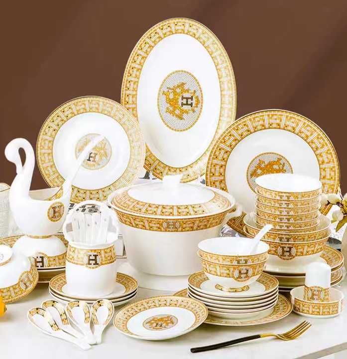 Dinnerware Set Tableware Sustainable Ceramic European-style Bone China Phnom Penh Collection Dinner Suit