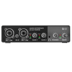 Iluminación de <span class=keywords><strong>audio</strong></span> y video profesional Nueva interfaz USB Mezclador profesional Tarjeta de sonido para computadora Karaoke Grabación de estudio en vivo externo - Product Image 4
