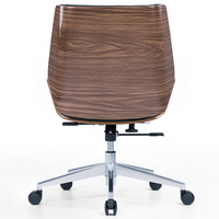 Chaise de bureau ergonomique classique en cuir écologique noir, inclinable, pour le bureau et la salle de classe