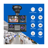 AOEDI AD370 Vente en gros 3 canaux Dashcam 1080P Étanche Dash Cam Voiture Boîte noire Caméra de voiture Dash Caméra pour voitures