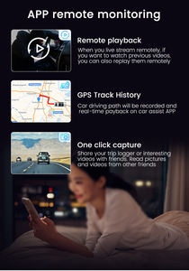 Cámara DVR Dual Avanzada para Auto con WiFi, GPS, Grabación HD Delantera y Trasera, Monitor de Estacionamiento, Sensor G, Transmisión Móvil en Vivo de Emergencia, Reproducción de Recorrido - Product Image 4