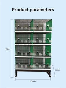 Set di Gabbie Impilabili per Allevamento di Uccelli, 8 Unità in Metallo con Divisorio, per Canarini e Agaporni, dal Miglior Produttore Cinese - Product Image 2
