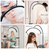Lampe LED demi-lune en métal pour outils de beauté, 36W, pour extensions de cils, tatouage des sourcils, éclairage facial en arc, écologique, vente en gros