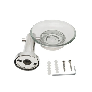 Accessori per sapone da Bar <span class=keywords><strong>in</strong></span> acciaio inox da bagno a parete per Dispenser di sapone <span class=keywords><strong>liquido</strong></span> Rack con sapone <span class=keywords><strong>in</strong></span> <span class=keywords><strong>vetro</strong></span> piatti - Product Image 1