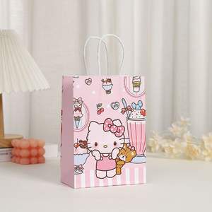 Bolsas <span class=keywords><strong>de</strong></span> regalo para fiesta <span class=keywords><strong>de</strong></span> <span class=keywords><strong>cumpleaños</strong></span> Rosa KlT TY Cat, decoración <span class=keywords><strong>de</strong></span> <span class=keywords><strong>cumpleaños</strong></span> para niñas, bolsas <span class=keywords><strong>de</strong></span> papel impresas con dibujos animados, bolsas <span class=keywords><strong>de</strong></span> recuerdo <span class=keywords><strong>de</strong></span> fiesta, caja <span class=keywords><strong>de</strong></span> regalo - Product Image 2