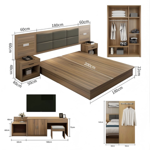 आधुनिक होटल फर्नीचर फैक्टरी 3 स्टार लकड़ी के वाणिज्यिक होटल किंग बेडरूम सेट फर्नीचर निर्माता - Product Image 5