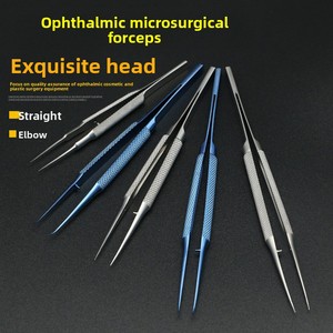 Instrumentos oftálmicos microquirúrgicos de aleación de titanio de 0,15mm con mango <span class=keywords><strong>pinzas</strong></span> curvas rectas atadas con <span class=keywords><strong>alambre</strong></span> <span class=keywords><strong>para</strong></span> cirugía plástica - Product Image 5