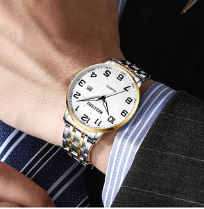 Reloj VVS Lovers de Cuarzo con Números Arábigos, Calendario, Esfera Grande, Luminoso, Resistente al Agua, para Hombre y Mujer - Product Image 4