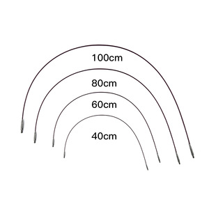 Ensemble de 8 aiguilles à tricoter circulaires interchangeables en <span class=keywords><strong>acajou</strong></span> avec étui zippé pour travaux manuels de tricot de pulls - Product Image 4