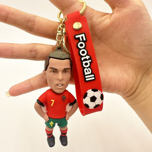 Porte-clés en PVC pour joueur de football Messi Ronaldo, porte-clés de star du football, jouet cadeau pour les fans, collection souvenir - Product Image 5