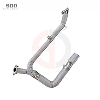 Sistem Knalpot Downpipe Katalitik Aliran Tinggi SD untuk Porsche 718 Boxster Cayman 2.0T/2.5T 2016-2026 Tuning Knalpot Dengan Pelindung Panas