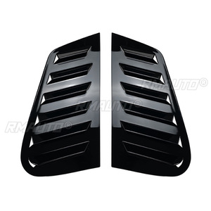 Car Rear <b>Window</b> Shutter Cover Trim <b>Window</b> Louver Side <b>Vent</b> Trim for Volkswagen Golf 4 MK4 1997-2006 Glossy Black/Carbon Look - Product Image 2