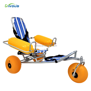 Fauteuil roulant de plage gonflable à grandes roues DIVOUS, un fauteuil roulant manuel adapté à une utilisation en extérieur, aux soins à domicile et aux milieux hospitaliers - Product Image 3
