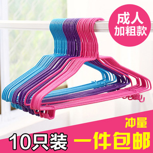 Plastic Coated Clothes Hanger Rectangle Shape <b>With</b> <b>Hooks</b> For Adult Clothing Drying And Storage Organizing - Product Image 5