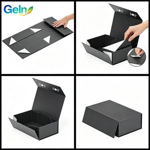 Boîte cadeau rigide pliable grise, en stock, avec logo personnalisé en relief ou débossé, pour savon artisanal de luxe et bombes de bain - Product Image 4