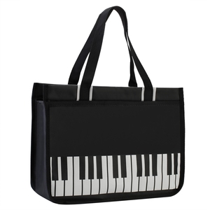 Sac fourre-tout pour partitions musicales, sac imperméable en Oxford pour partitions musicales, sac à main imprimé avec des notes de piano pour les étudiants en musique - Product Image 2