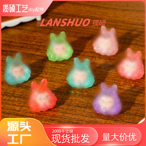 Pinza para el pelo 3D de resina con diseño de dibujos animados, que brilla en la oscuridad, set de joyería en miniatura DIY para uso diario, accesorios de resina plástica - Product Image 5
