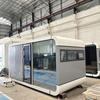 Casa Modular con Estructura de Acero, Techo Plegable, Invernadero con Vidrio Aislante Reforzado, Solárium, Cabaña Tipo Apple