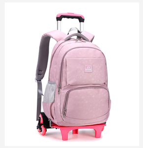 NEW Design New Fashion Removable Children Pink School Bags Waterproof for Girls Boys Trolley <b>Backpack</b> Kids Bag on <b>Wheels</b> Bookbag - Product Image 6
