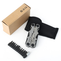 Pince multifonction 13-en-1 en acier inoxydable, multi-outil de poche avec scie à bois, poinçon, ouvre-bouteille, équipement de survie pour le camping