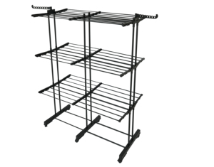 Séchoir à <span class=keywords><strong>linge</strong></span> pliable 4 niveaux sur roulettes, gain de place, pour intérieur et extérieur - Product Image 3