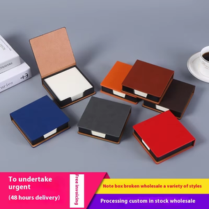 Biểu tượng tùy chỉnh văn phòng kinh doanh PU da Lưu ý hộp với Acrylic dính lưu trữ giấy lưu Ý phong cách Lưu ý Pads cho kỷ niệm - Product Image 5
