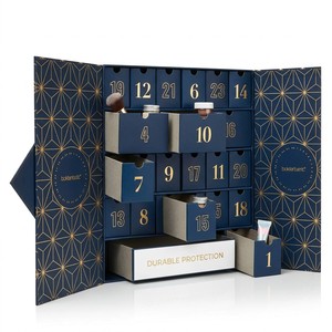 Calendrier de l'Avent personnalisé en carton rigide fait main, 24 jours, pour parfums, réutilisable, grand coffret cadeau magnétique pour emballage - Product Image 3