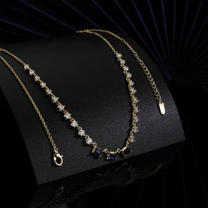 Collares de cadena tipo tenis ovalados multicolor con circonitas cúbicas (CZ) estilo Iced Out, chapados en cobre, de moda, para uso diario o fiestas - Product Image 2