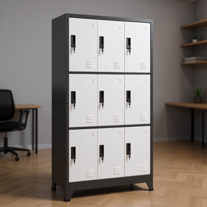 Armario Metálico de Almacenamiento de 35.4"x17.7"x70.9" con Tres Niveles para Garaje u Oficina - Product Image 2