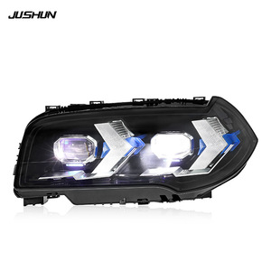 Ensemble de phares à LED Jushun pour BMW X3 E83, forme flèche, DRL avec clignotant laser, 12V, design bicolore - Product Image 2