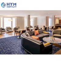 Maßgefertigte Hotelzimmer-Sets mit Kingsize-Bett und Sofa, Moderne Eichenholzpaneele, Umweltfreundliches Langlebiges Leder, Kommerzielle Möbel