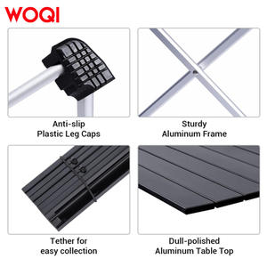 Table de camping pliable Woqi, petite, 20x8 pouces, plateau en aluminium, table de pique-nique d'extérieur avec sac de transport - Product Image 3