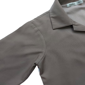 2023 camisa de lona para hombres y mujeres traje Formal de tela suave con cuello redondo y mangas largas estilo informal precio de fábrica Tops - Product Image 4