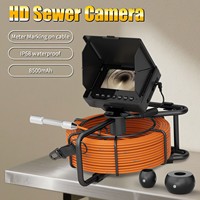 Caméra d'inspection de canalisation de 10 m, caméra CCTV 17 mm 1200TVL IP68, endoscope pour canalisation d'égout avec batterie externe de 8500 mAh
