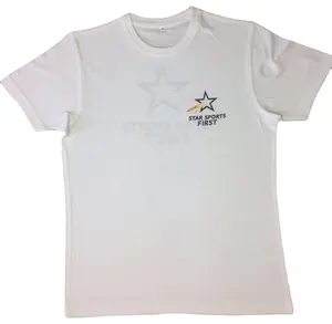 Unisex 100% algodón S/J tela manga corta cuello redondo Color sólido mezcla tamaño fábrica venta al por mayor personalizado blanco promocional camiseta - Product Image 1