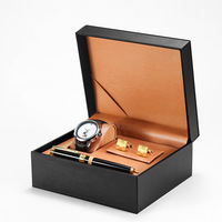 Ensemble de montres à quartz de luxe pour hommes d'affaires, étanches 30M, bracelet en acier inoxydable, montre-bracelet avec calendrier, cadeau d'entreprise personnalisé OEM/ODM