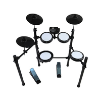 Batterie électronique silencieuse à mailles, portable, 5 fûts, 3 cymbales, pour enfants et débutants