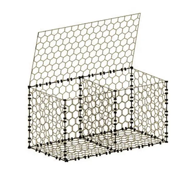 Galvanized wire Woven Gabion Box in Construction Plant Protection