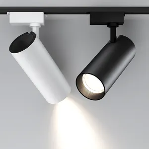 Manufacturer Adjustable Aluminum Rail Spot Lighting System 360 Degree Rotatable COB Tracklight 20W 30W 40W Led Track Light