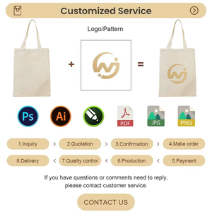 Custom Eco-Friendly Oversize Weekend Tecido Pesado Reuseable Canvas Cotton Sacola de Compras com Alça Longa Forte - Product Image 5